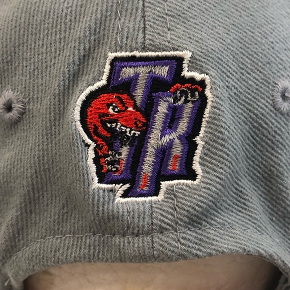 Vintage NBA Toronto Raptors Basketball The Home Game Gray Red Strap Back Hat Cap - Picture 7 of 14